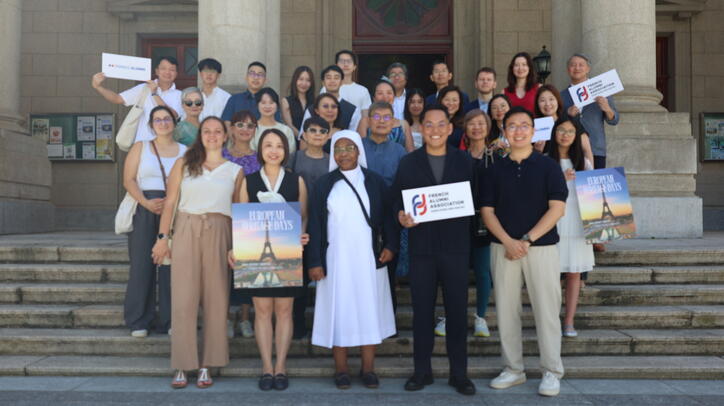 In front of the Christ the King Chapel